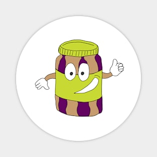 Peanut Butter And Jelly Cartoon Jar Magnet